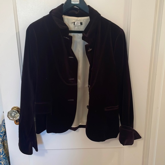 Jcrew purple velvet blazer - Picture 3 of 7